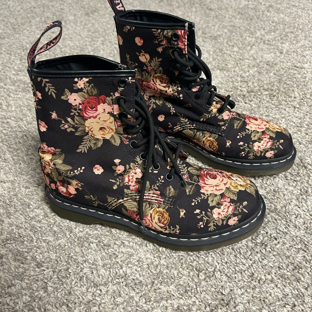 Floral Doc martens